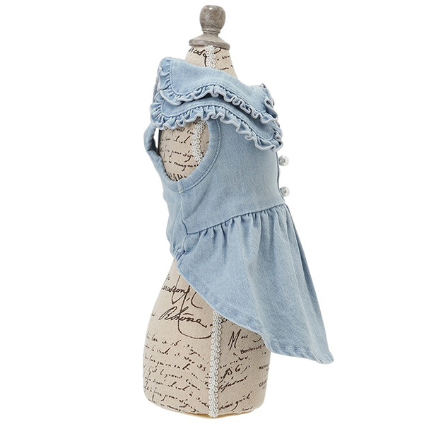 2025新商品 ROPE PICNIC（ロペピクニック）襟付きデニムワンピ
