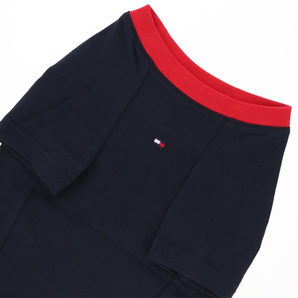 TOMMY HILFIGER（トミーヒルフィガー）ストライプロゴプリントTシャツ / Dog Stripe Logo Print Tee