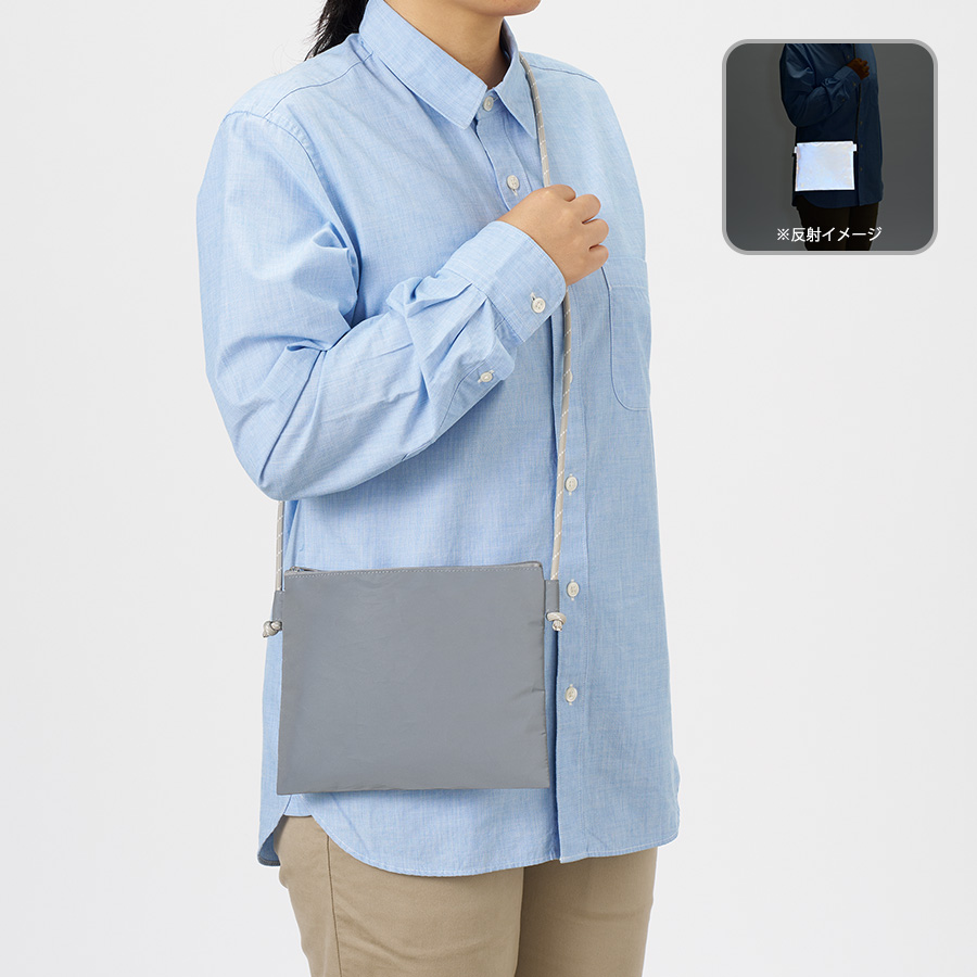 【夜道のお散歩に！】リフレクターサコッシュ