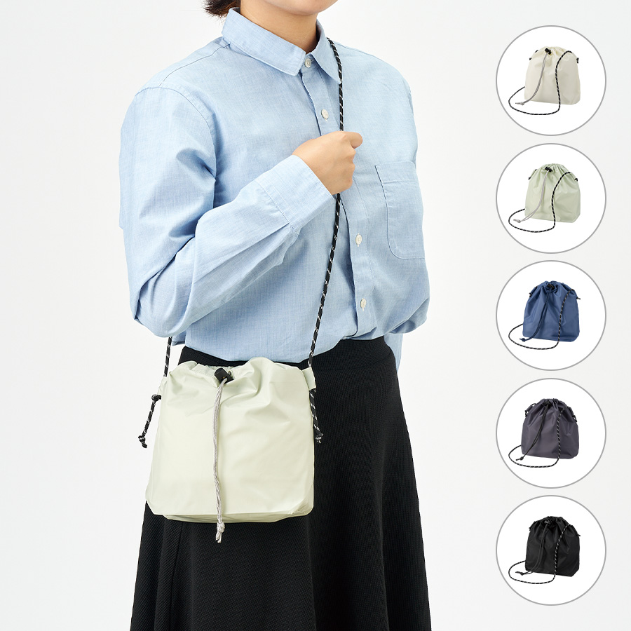 【お散歩・お出かけグッズ】ファインライトポリ巾着ショルダー