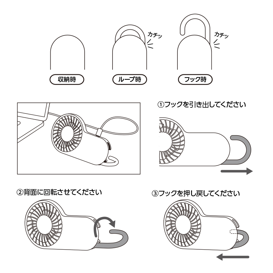 【クールグッズ】コンパクトハンディUSBファン